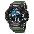 SMAEL 8049 Watch Sport LED Light Alarm Clock Dual Time Display WaterproofWeek Auto Date Wristwatches Quartz