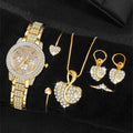 GoldenAura Jewelry Watch Set