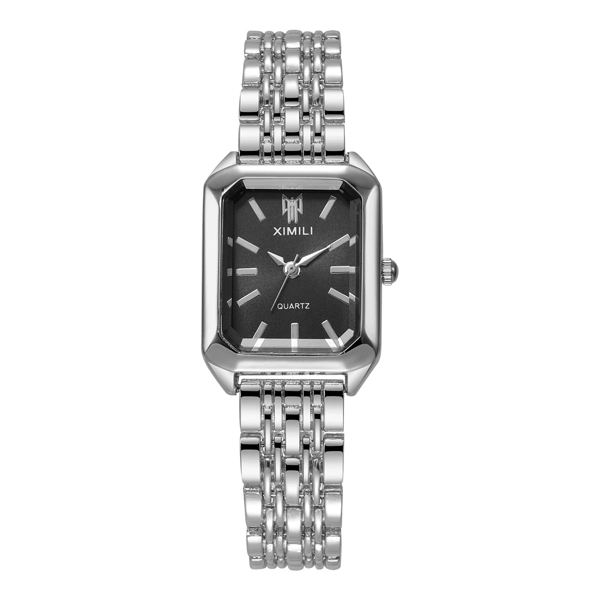 1/2/4PCS Luxury Women Watches Fashion Rectangle Woman Quartz Watch Stainless Steel Band Wristwatches Reloj Mujer（Without Box）